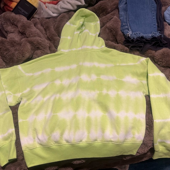 Free People Free Movement Lime Green Hoodie size med . - Picture 2 of 8